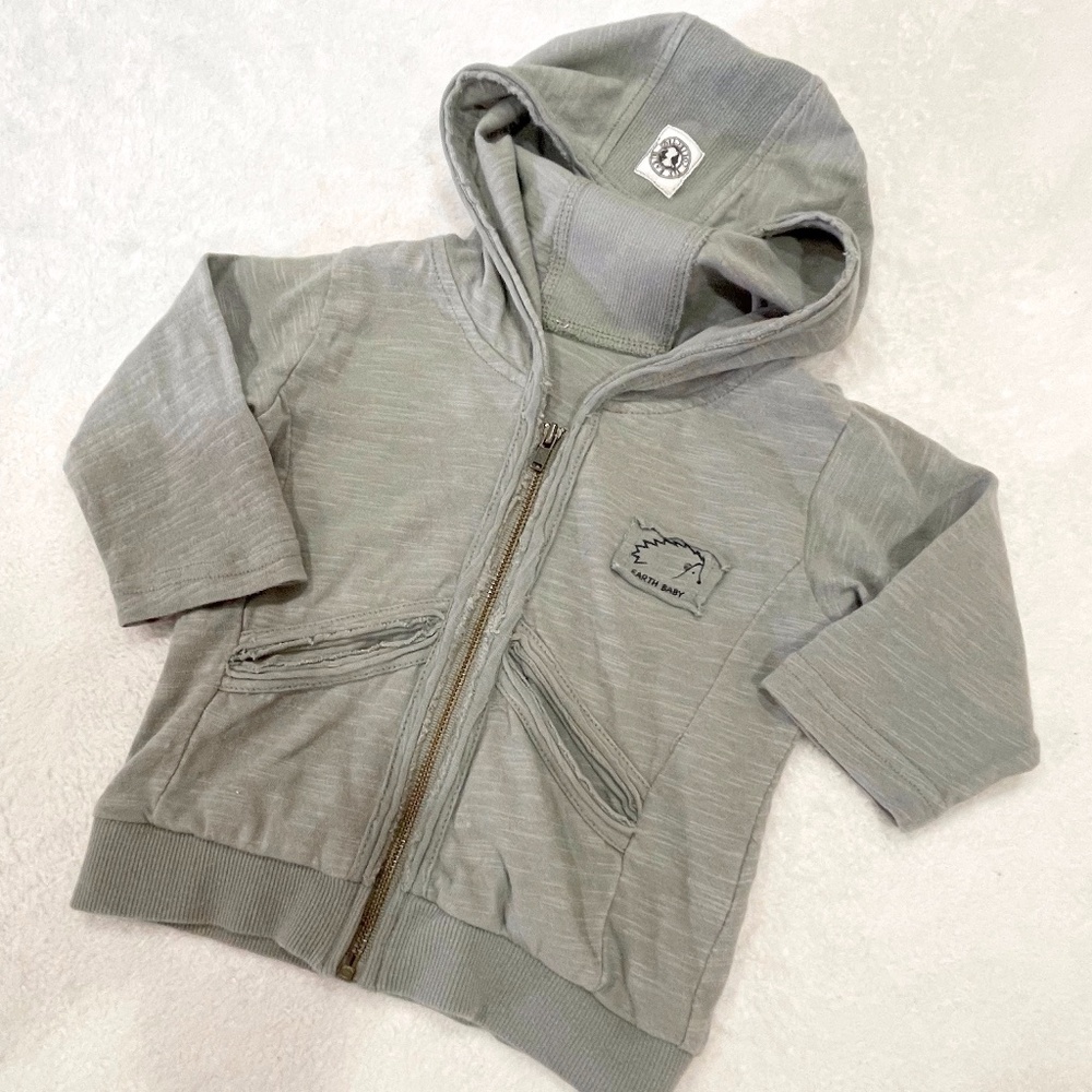Baby Boy Zip Up Hoodie Size 6 Months